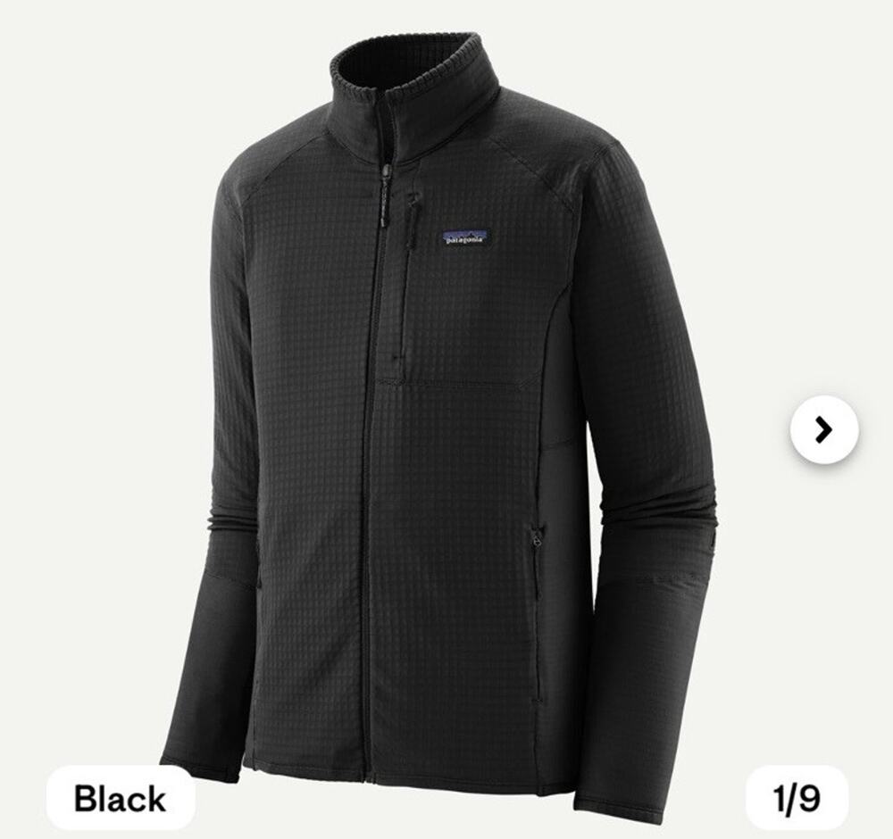 Patagonia R1 Men's Mars Fleece 1/2 Zip Pullover Black Size XL Polartec $179